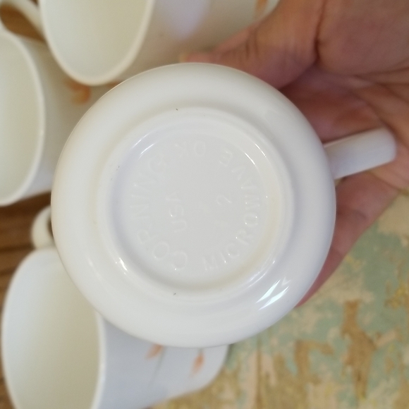 Vintage Corningware coffee cup set 4 orange - Picture 4 of 4